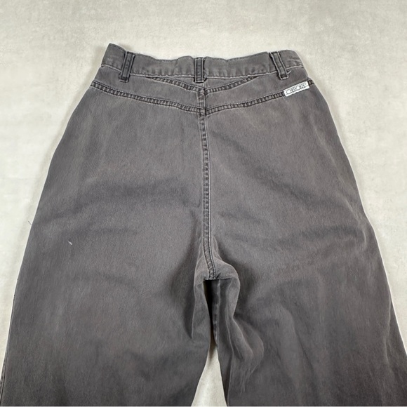 Vintage 90s Gray Women's Jeans pleated bareback 80s mom‎ jean high rise waisted - Picture 6 of 11